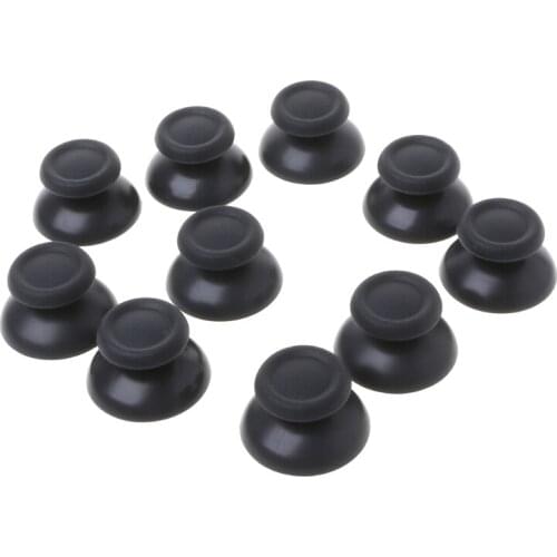 1Set/10Pcs Plastic Black Analog Thumbstick Thumb Stick Replace For PlayStation 4 PS4 Pro Controller High Quality Thumbstick Cap