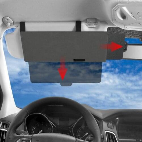 Car Sun Visor Polarized Sunshade Plate PU Adjustable Rotatable Anti-glare Anti-UV Sun Visor Car Accessories Universal Vehicle