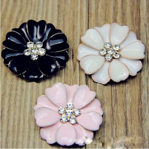 Free Shipping Hot Sale50pcs/lot32x32mm Flatback Rhinestone Button For Hair Bow Center Wedding Invitation Button HB010