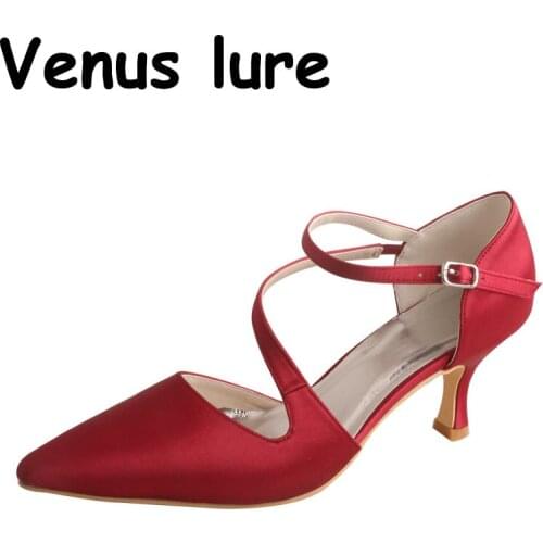 Wine Shoes High Heel for Party Pointed Toe Women Holiday Party Pumps Size 8