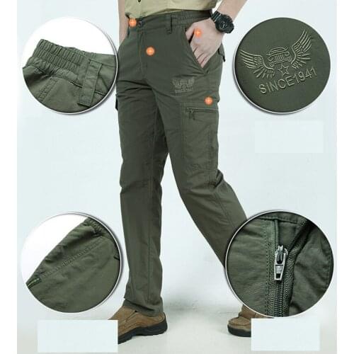 Summer Men Pants Tactical Cargo Pants Men Lightweight Breathable Quick Dry PantsMilitary Cargo Pants Men Tactical WorkPants