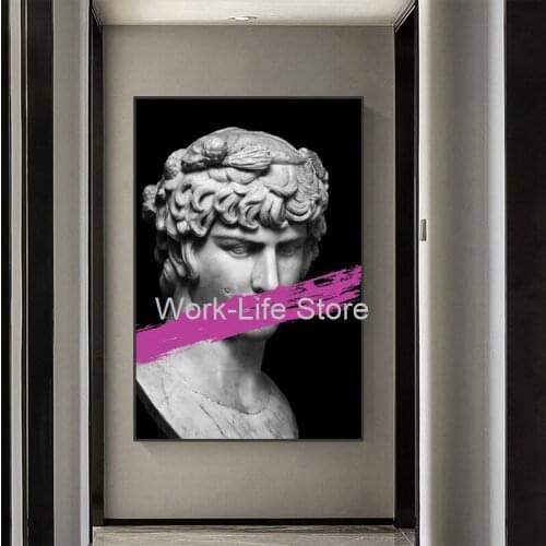 Black and White Creative Sculpture of David Poster Prints Wall Art Canvas Paintings Pictures for Living Room Home Decoration
