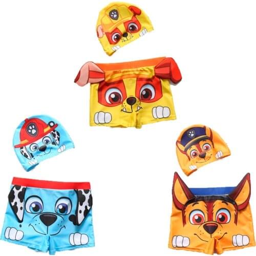 Paw Patrol Childrens Swimming Trunks Cartoon Childrens Quick-drying Comfortable Boxer Swimming Trunks Swimwear