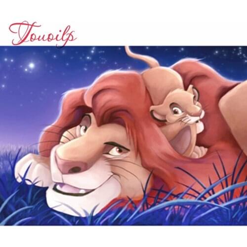 DIY Diamond painting The Lion King simba Diamond Mosaic rhinestones Diamond Painting Full Square Diamond Embroidery Cartoon
