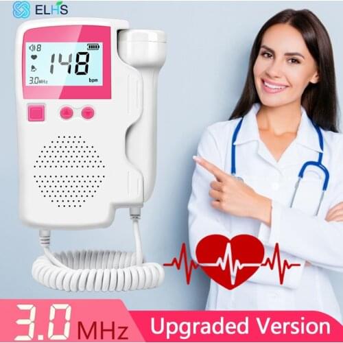 Fetal Heart Rate Detectors Baby Heartbeat Monitor Fetus Doppler Household Portable Pregnant Women Pulse Meter With No Radiation