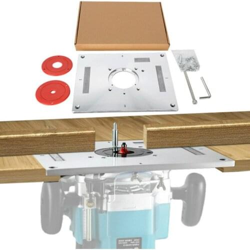 Electric Wood Milling Trimming Machine Flip Plate Guide Table Aluminum Router Table Insert Plate for Woodworking Work Bench