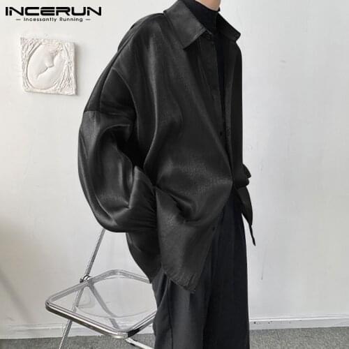 INCERUN Mens Silk Shirts China