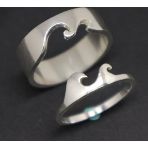 Lovers Ring Silver Plated Flame Modeling Ring Love Promise Ring Men and Women Engagement Jewelry Tourism Valentines Day Gift