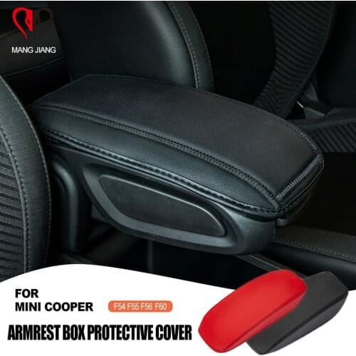 For Mini Cooper F54 F55 F56 F57 F60 Leather Armrest Box Red Soft Protective Comfortable Dust-proof Car Interior Accessories