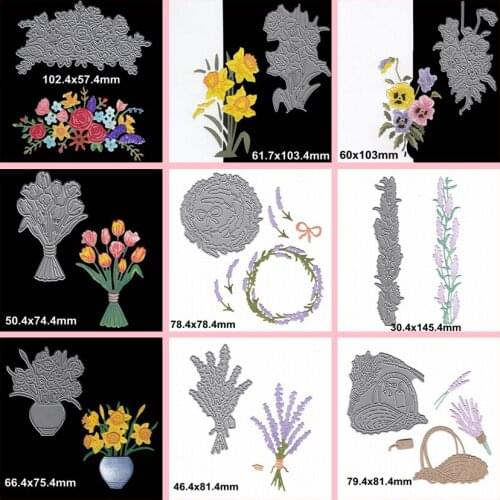 Pretty Floral Series Metal Cutting Die Handmade Decoration Scrapbooking Card Album Making DIY Template Stencil Embossing