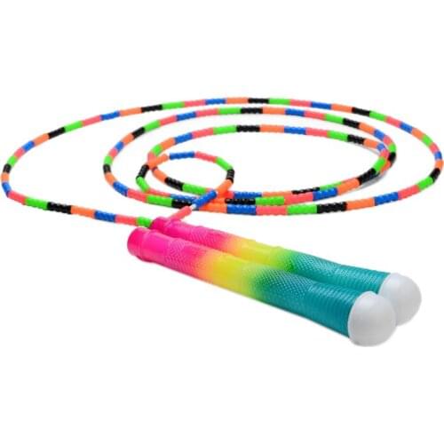 Colorful Skipping Rope Bamboo Skipping Rope Adjustable Skipping Rope with Skin Friendly Handles for Kids or Students
