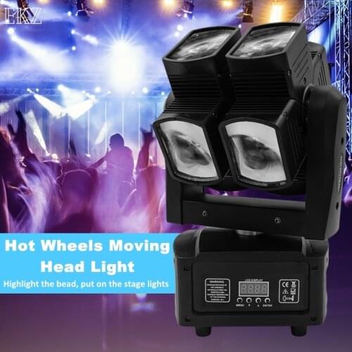 Hot Sell Stage Light DMX LED 8x10W RGBW 4in1 Moving Head Light Hot Wheel Infinite Rotating LED Beam Stage KTV DJ Party Wedding