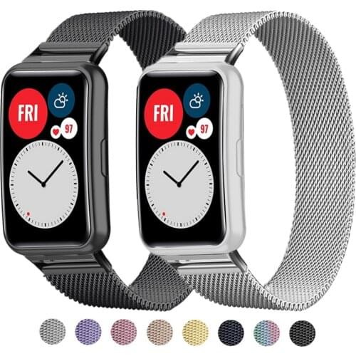 Magnetic loop For Huawei Watch FIT band Magnetic Loop stainless steel metal bracelet wristband correa Huawei Watch fit strap