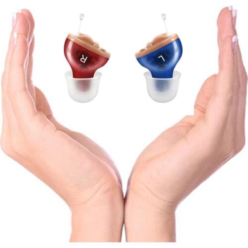 Mini Size Inner Ear Invisible Hearing Aid Volume Adjustable Hearing Aids Ear Sound Amplifier Left Right Ear Hearing Aids