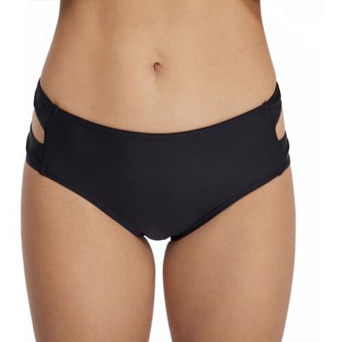 New swimming trunks conservative fold ladies briefs sexy solid color swimming trunks