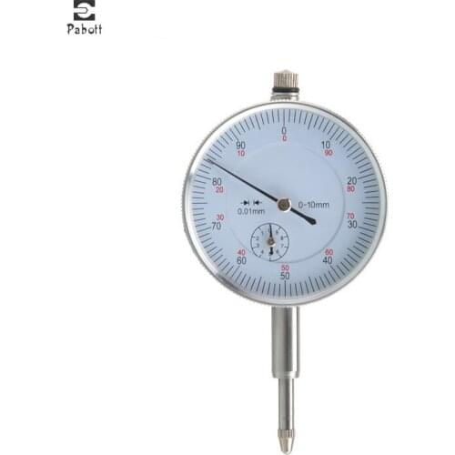 Precision 0.01mm Dial Indicator Gauge 0-10mm Meter Precise 0.01mm Resolution Indicator Gauge Mesure Instrument Tool Dial Gauge