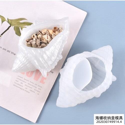 Crystal Conch Containing Box Silicone Mold DIY Creative Storage Resin Mold Handmade Craft Epoxy Molds Jewelry Making Findings