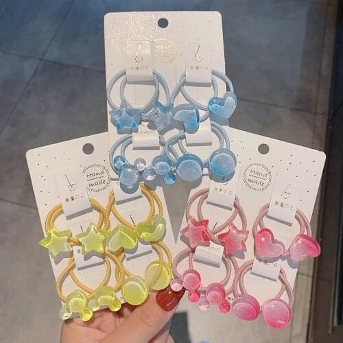 8pcs Cute girls hair bands Rubber Band Ponytail Holder Gum headwear girl hair band Korean children Headband hair Accessories