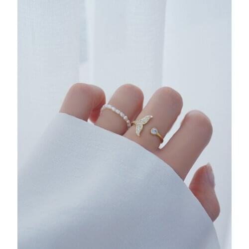 Romantic Heart Shape Open Ring for Girls Adjustable Pearl Flower Bling Cubic Zirconia Party Jewelry Accessories Gift