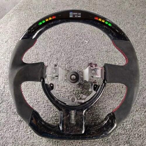 LED Racing Refit Carbon fiber Leather steering wheel For SUBARU BRZ Toyota 86