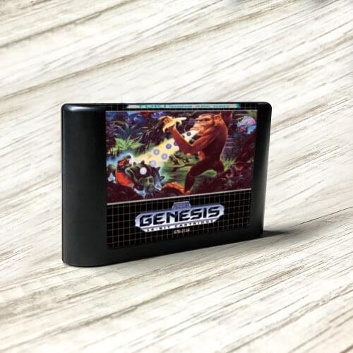 Toki Going Ape Spit - USA Label Flashkit MD Electroless Gold PCB Card for Sega Genesis Megadrive Video Game Console