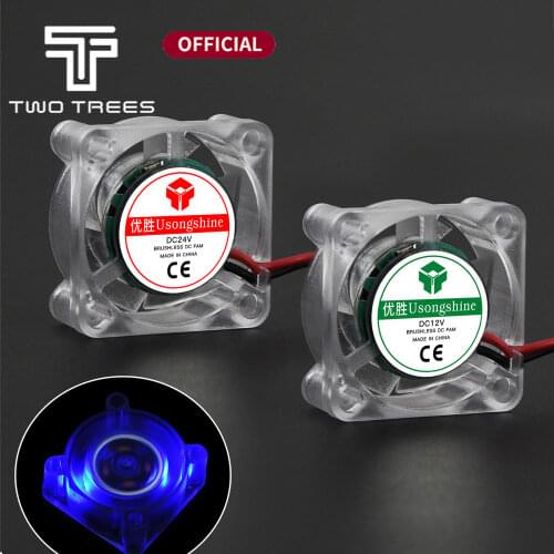 3D Printer 3010 4010 Cooling Fan LED Light Cooler Fan Luminous Hydraulic Bearing Fan Mini 12V/24V Radiator For V6 Hotend