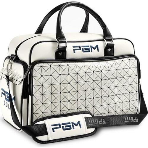 Large Capacity Golf Bags PU Golf Clothing Bags Waterproof Double Layer Sports Handbags Golf Shoes Bag