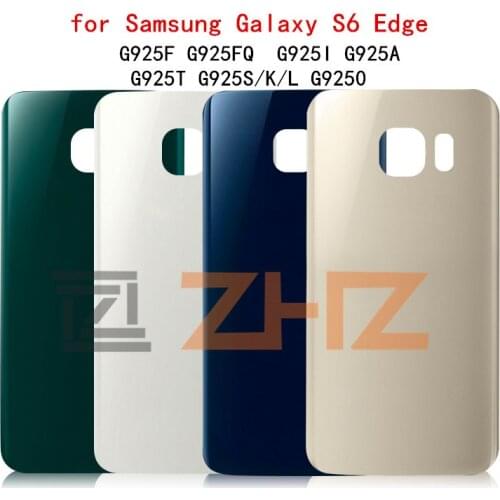 For Samsung Galaxy S6 edge G925 Battery Back Cover Glass Rear Back Battery Door Housing Cover Replacement Repair Spare Parts