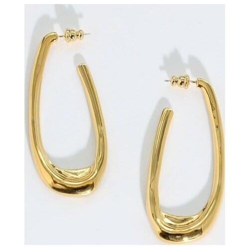 Earrings women European and American retro design sense exaggerated earring geometric oval earring earrings