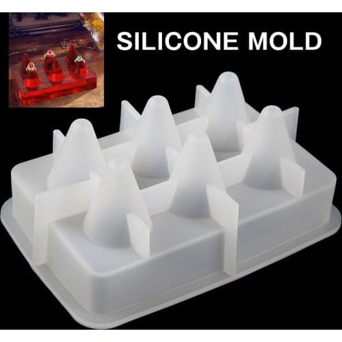 1Pc New Resin Epoxy Mold Earrings Rings Keychain DIY Craft Tapered Shape Display Stand Silicone Mold For Jewelry Display