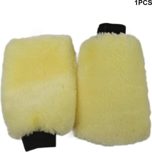 1PC Car Wash Wool Gloves Wool Velvet Waxing Thick Double-Sided Gloves Car Cleaning Tools Car Cleaning Supplies Car Care Hot