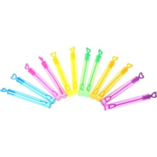 12pcs Heart Soap Bubble Bottles Toys Children Kids Outdoor Home Decor Toy 24BE