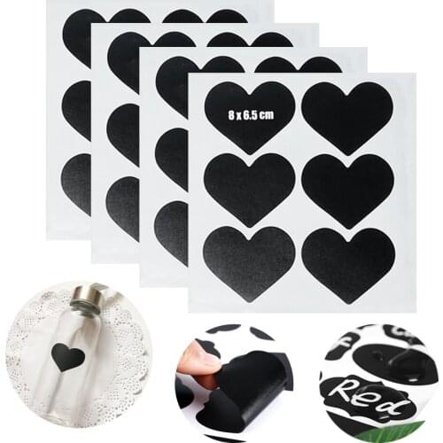 24pcs Removable Home Kitchen Jam Jars Stickers Chalkboard Lables Tags Can Be Reused Waterproof Glass Bottle Stickers Label