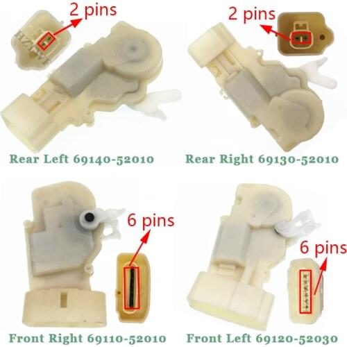 4pcs Door Lock Latch Actuator Front Rear Right Left Side For Toyota Echo Yaris Vitz Belta Lexus RX300 Fun Cargo SCION Charade