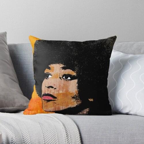 ANGELA DAVIS (COLOR) Throw Pillow Cushion Cover Polyester throw pillows case on sofa home living room car seat decor 45x45cm