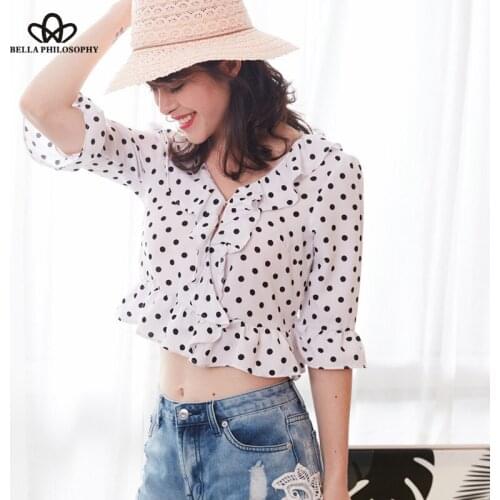 Блузки в горошек Bella Philosophy China At AliExpress