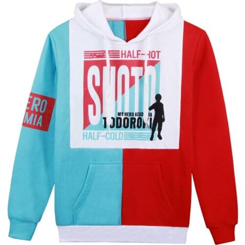 Brdwn My Hero Academia Midoriya Unisex Todoroki Shoto Cosplay Costume Coloring Casual Hoodies Hooded Coat