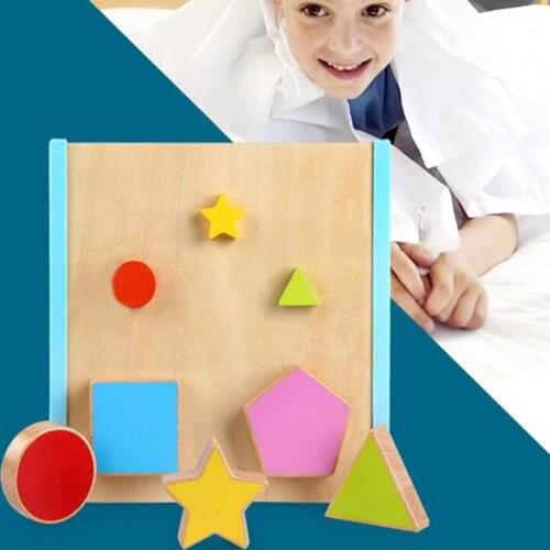 Wooden Colorful Math Fraction Board Puzzle Toys For Children Learning Education Development Geometric Jigsaw Puzzle Games