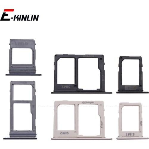 Sim Micro SD Card Socket Holder Slot Tray Reader For Samsung Galaxy A8 A6 Plus 2018 A530 A730 A600 Adapter Container Connector