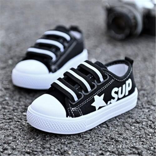 Children Flats Canvas Shoes Anti-Skid Kids Boy Girl Breathable Casual Spring Outdoor Walking Shoes Fashion Comfortable Sneakers