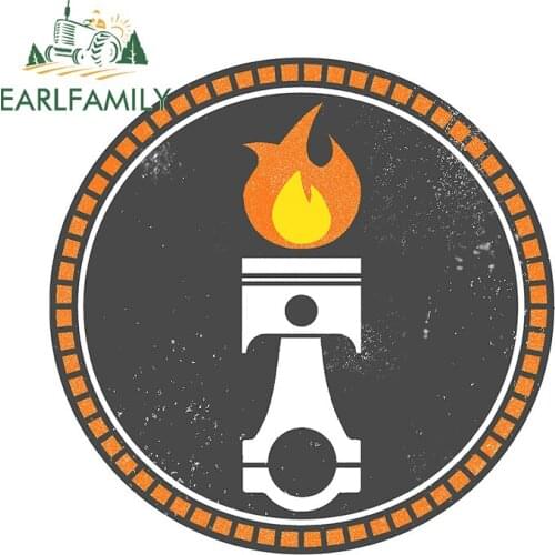 EARLFAMILY 13cm x 13cm for Torch Car Stickers Sunscreen Decals Car Accessories Anime Simple Scratch-Proof Decal Skateboard Decor