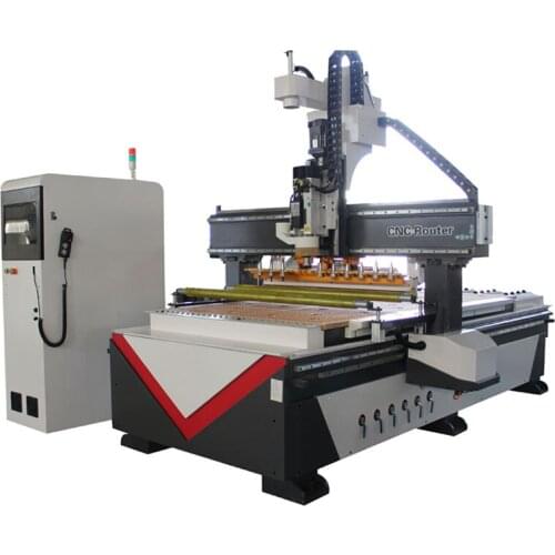 Wooden door frame making ATC woodworking router cnc automatic bits changer vacuum table dust collector for MDF aluminum stone