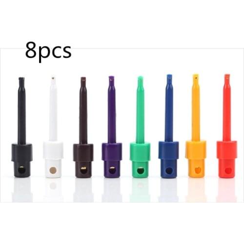 Hot Sale 8Pcs Large Test Hook Clip Electronic Probe Test Probe IC Collector Round Alligator Clip Hook Test Clip