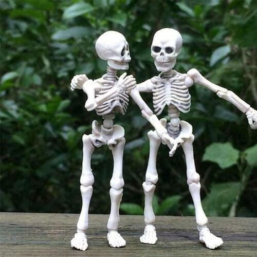 Interesting Movable Skeleton Model Guitar Weapon Accessories Resin Made Skull Full Body Mini Figure Toy Various Scenarios
