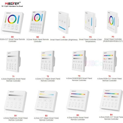 Miboxer Smart Touch Panel Dimmable Dimming/CT/RGB/RGBW/RGB+CCT LED Strip Light Controller 2.4G wireless Remote Milight