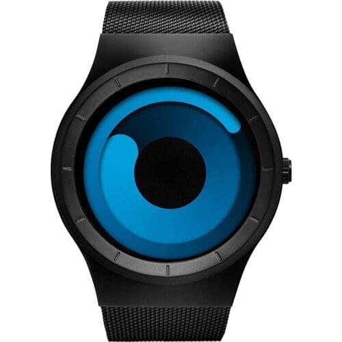 Men Watch Creative Sport Stainless Steel Mesh Strap Quartz Watches Male Fashion Wristwatch Relogio Masculino USA BRAND WOLF-CUB