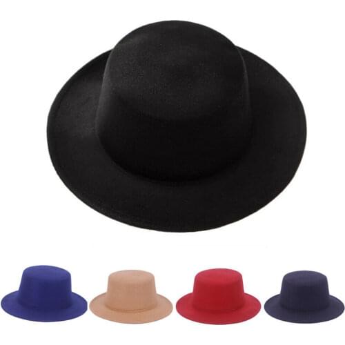 2021 New Fashion Women Men Unisex Wool Hat Vintage Hat Wide Brim Cap Winter Hats