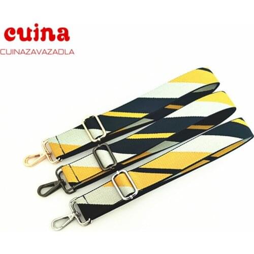 New 130cm Bag Handle Bag Strap Cross Body Messenger Nylon Bag Straps For Women Removable Diy Shoulder Rainbow Handbag Accessorie