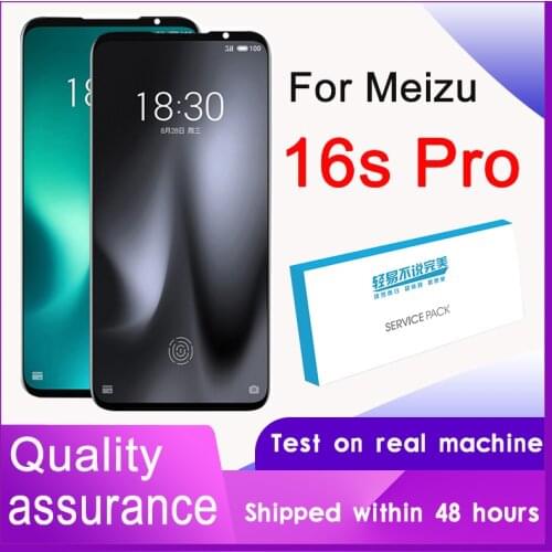 Original For 6.2" Meizu 16s Pro Super AMOLED LCD Display Touch Screen Digitizer Assembly For Meizu 16s Pro LCD Panel