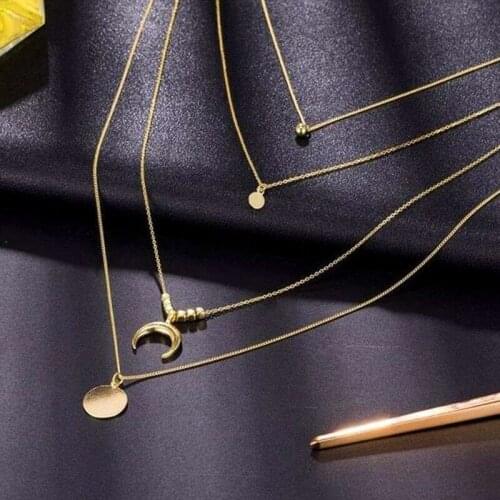 Popular Necklace Crystal Multi-layer Choker Women Jewelry Boho Gift Pendant Long Chain